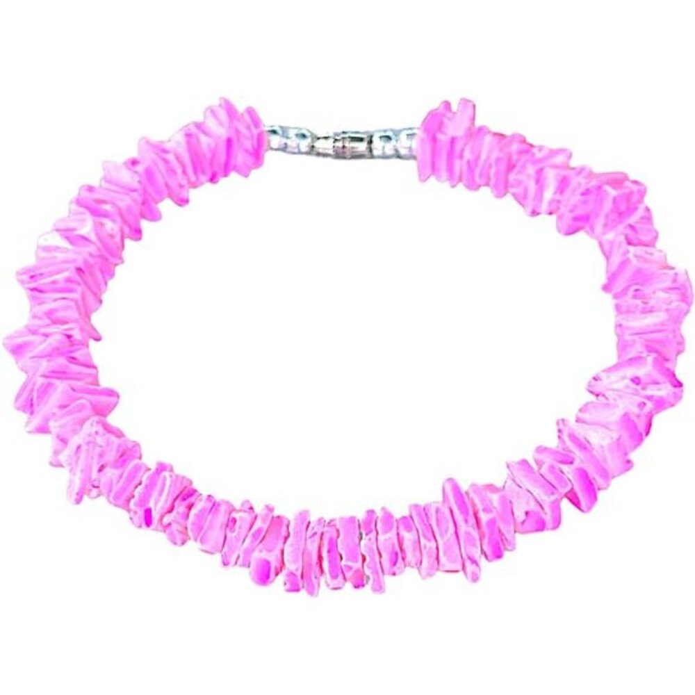 Shell Anklet (Solid Color) 10" Pink - image 2
